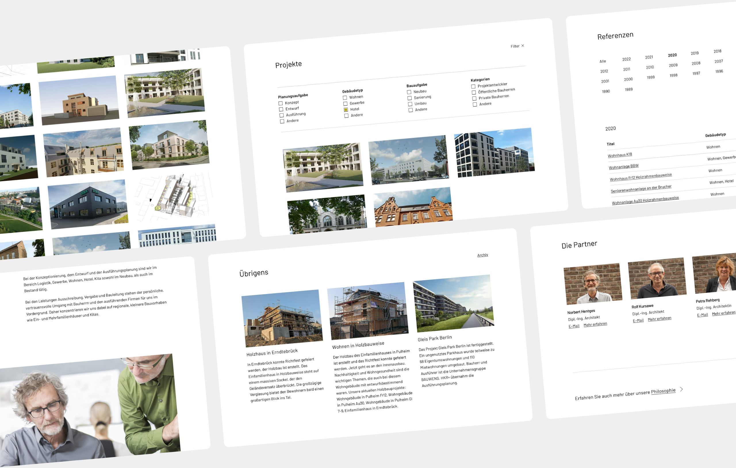 HKR Architekten – Webdesign Desktop